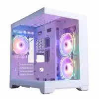 Кутия 1stPlayer MV6-TP White Case mATX - 3 fans included