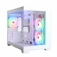 Кутия 1stPlayer MV6-TP White Case mATX - 3 fans included