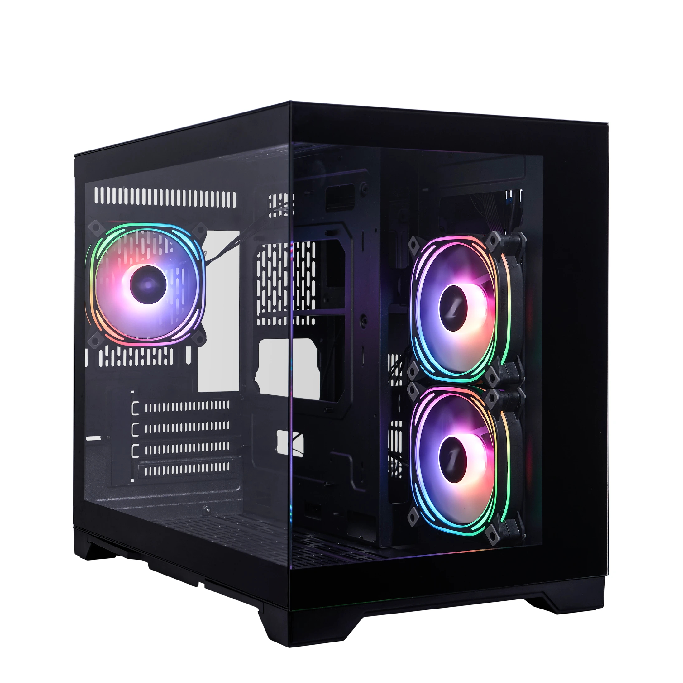 Кутия 1stPlayer MV6-TP Black Case mATX - 3 fans included
