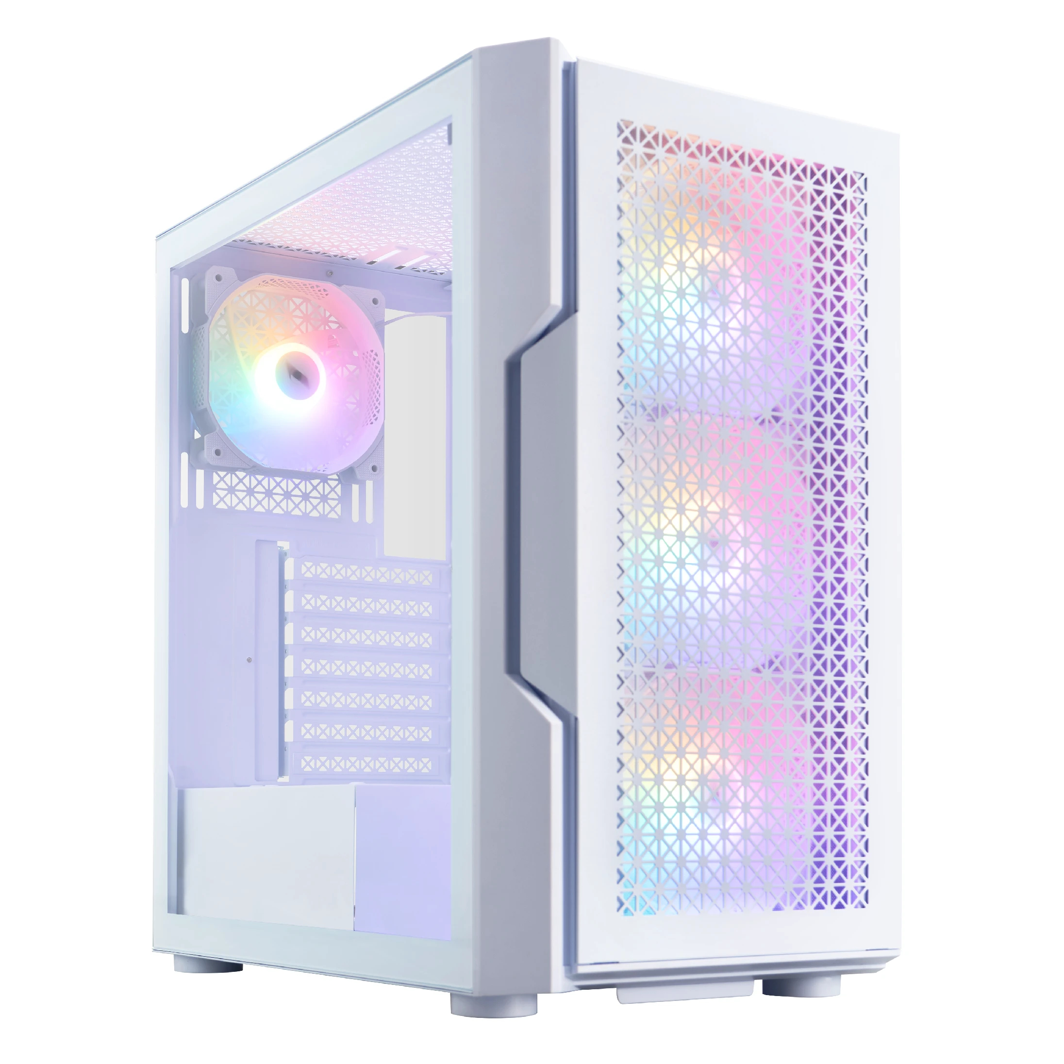 Кутия 1stPlayer TRILOBITE T7 White Case ATX - 4 fans included