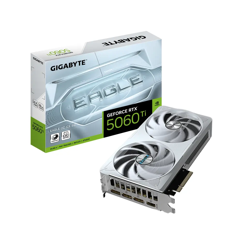 Видео карта Gigabyte GeForce RTX 5060 Ti EAGLE OC ICE 8GB GDDR7