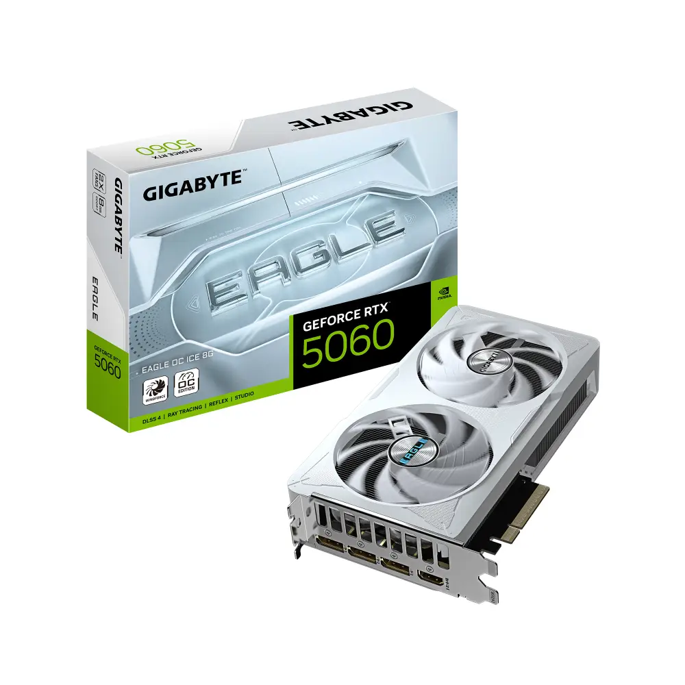 Видео карта Gigabyte GeForce RTX 5060 EAGLE OC ICE 8GB GDDR7