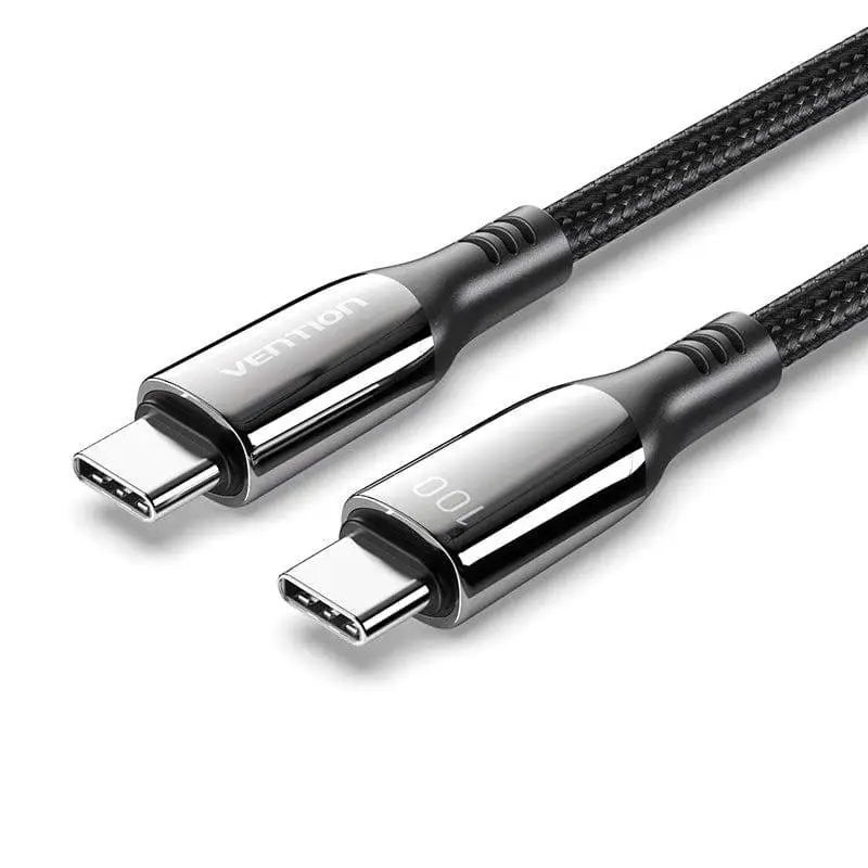 Vention кабел USB2.0 Type-C/Type-C 100W, LED display 2m - CTKBH