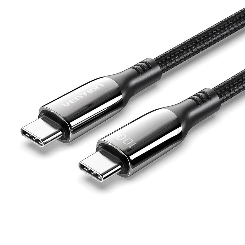 Vention кабел USB2.0 Type-C/Type-C 100W, LED display 2m - CTKBH