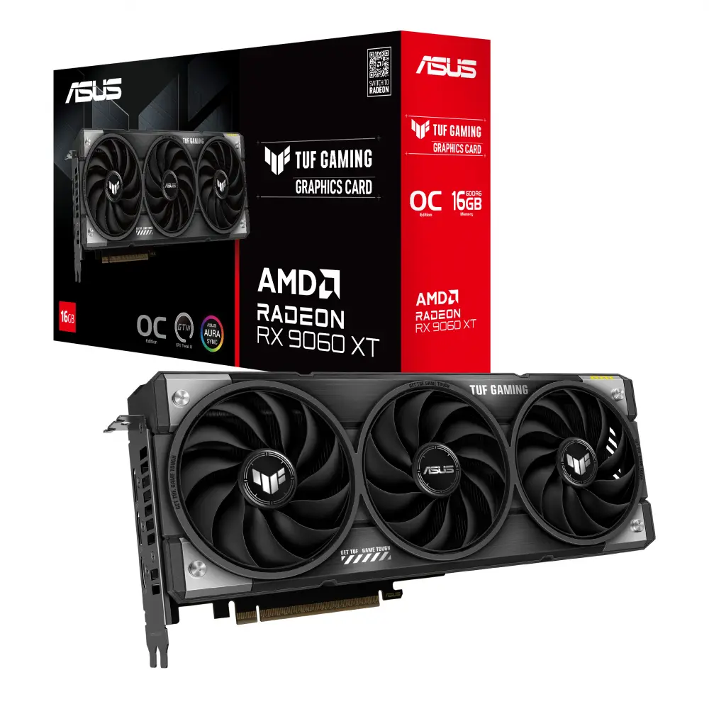 Видео карта ASUS TUF Gaming Radeon RX 9060 XT 16GB GDDR6 OC Edition - 90YV0LF0-M0NA00