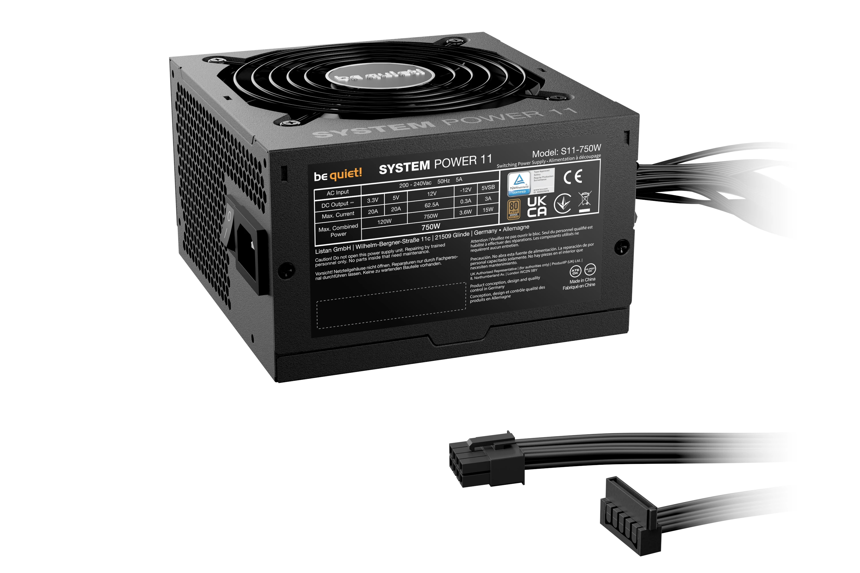 Захранване be quiet! SYSTEM POWER 11 750W PSU ATX 3.1 Bronze BP012EU
