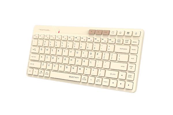 A4tech FBK26C AS Cafe Latte Fstyler безжичнa мини тиха клавиатура, Multi-mode, кирилизирана
