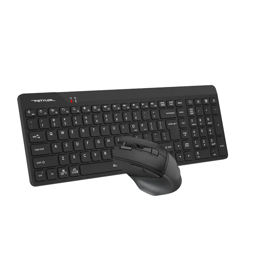 A4tech Fstyler FG2400Air 2 Σετ ασύρματο πληκτρολόγιο με ποντίκι, μαύρο, κυριλλισμένο