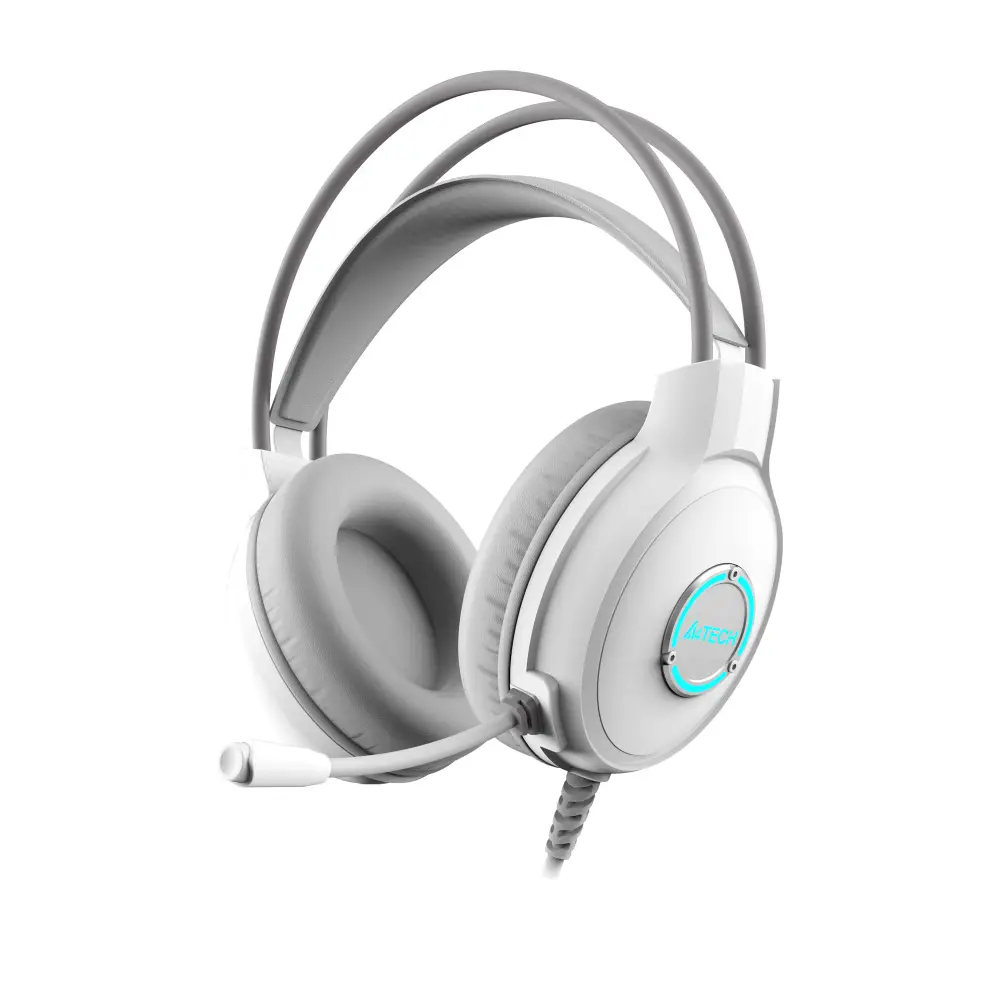 А4tech Fstyler FH300U Слушалки с микрофон USB, Noice Cancelling, бял