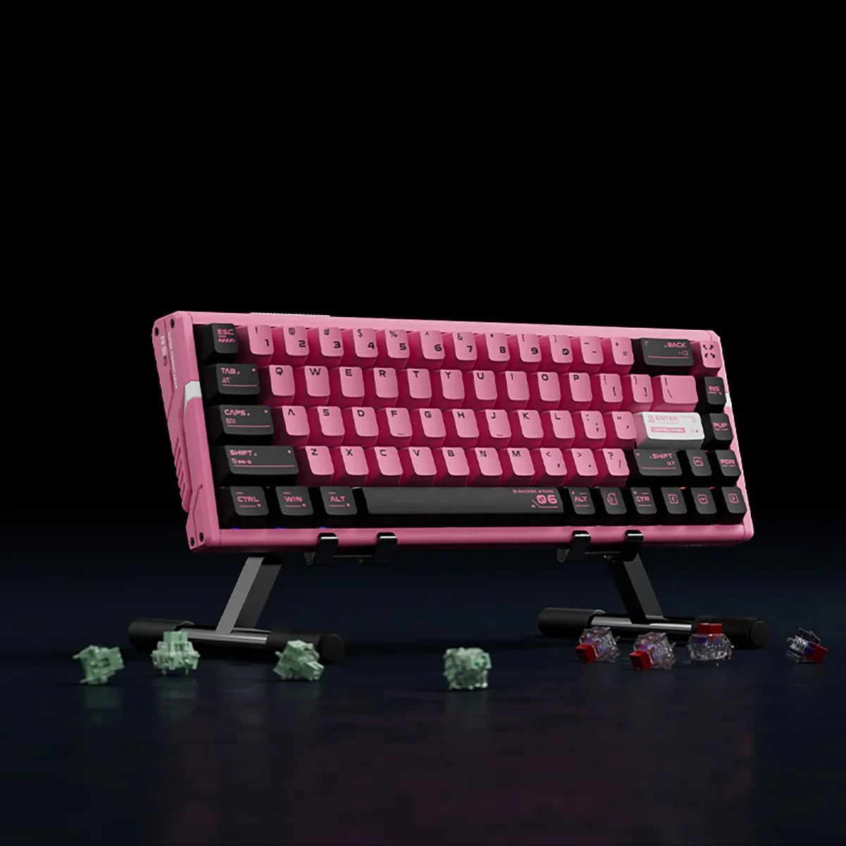Геймърска механична клавиатура ATK RS6 Ultra - 8K, TTC RGB Magneto [Linear] - Sakura Warrior