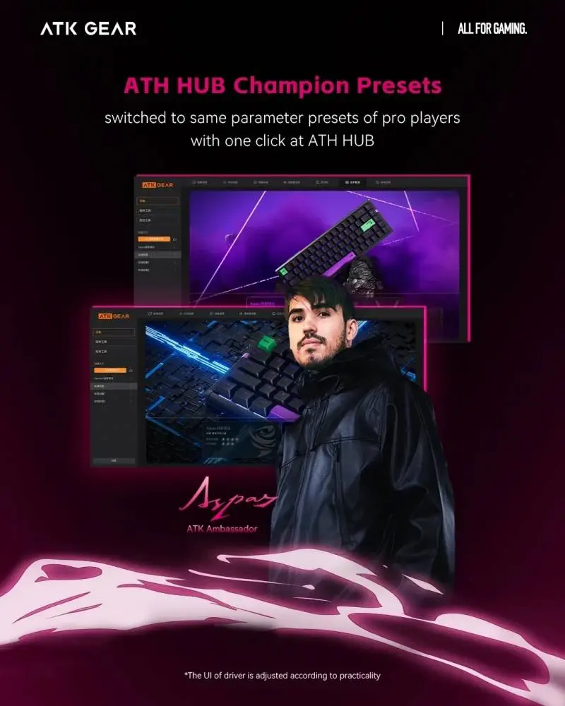 Геймърска механична клавиатура ATK RS6 Ultra - 8K, Gateron Jade Gaming [Linear] - Sakura Warrior