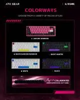 Геймърска механична клавиатура ATK RS6 Ultra - 8K, Gateron Jade Gaming [Linear] - Sakura Warrior