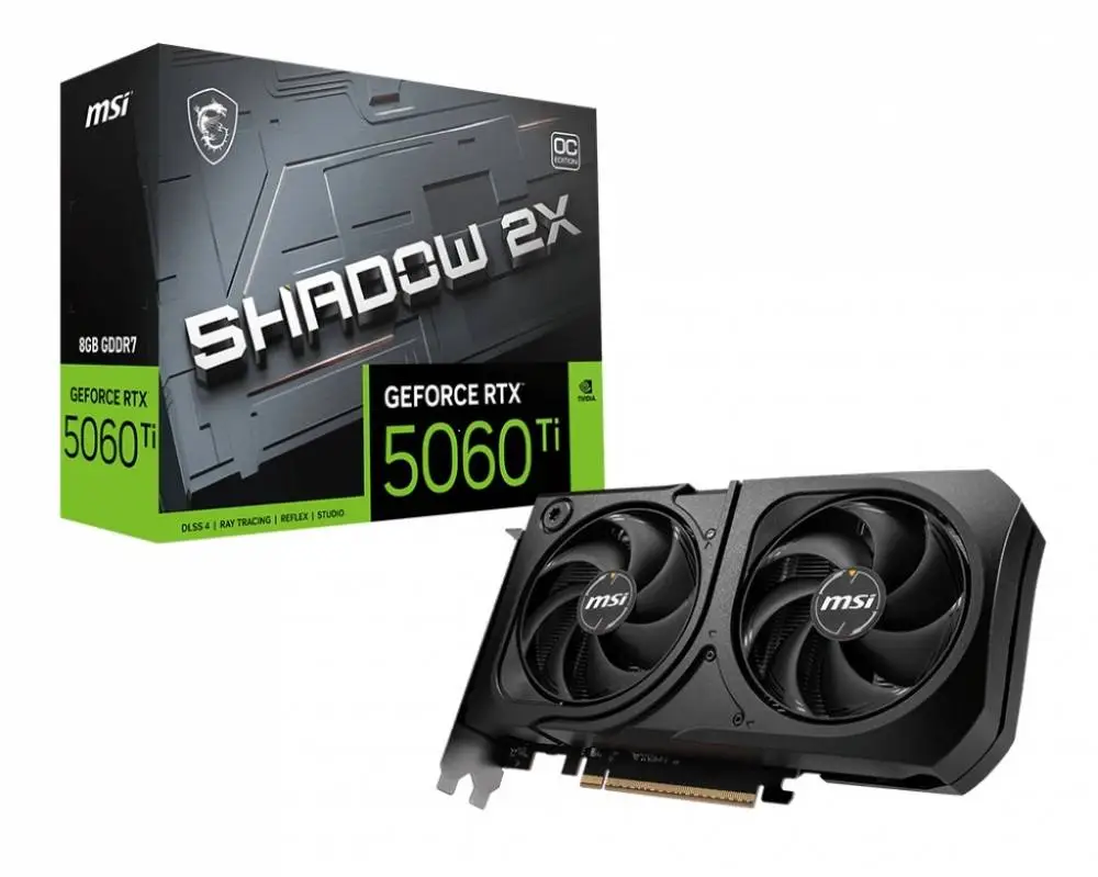 Видео карта MSI GeForce RTX 5060 Ti 8G SHADOW 2X OC PLUS