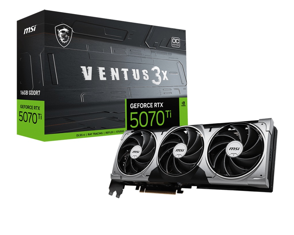 Видео карта MSI GeForce RTX 5070 Ti 16G VENTUS 3X OC - 912-V531-092