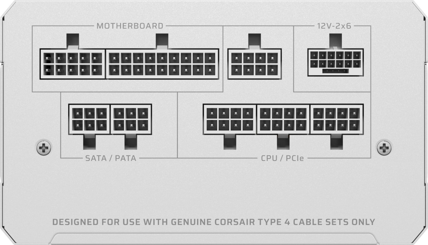 Захранване Corsair RMe Series 2025 RM1000e White 1000W ATX 3.1, PCIe 5.1 - CP-9020294-EU