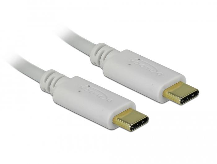 Кабел за зареждане DeLock PD, USB-C мъжко >USB-C мъжко, 100W, 15 cm
