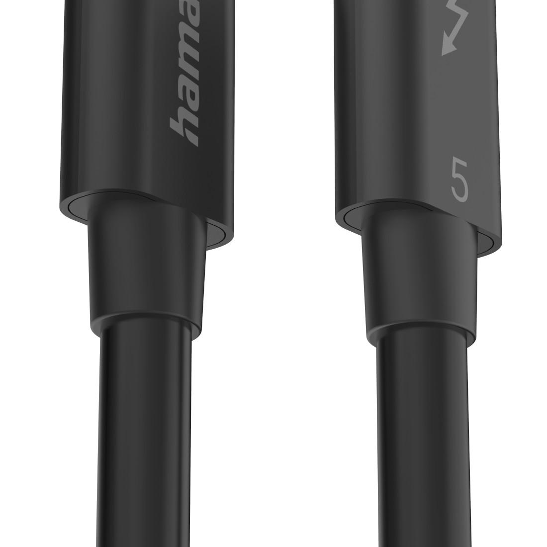 HAMA Cable "USB-C" Thunderbolt-5, 80 Gbit/s, 5A, 240W, Ultra-HD 8K, 1.00 m