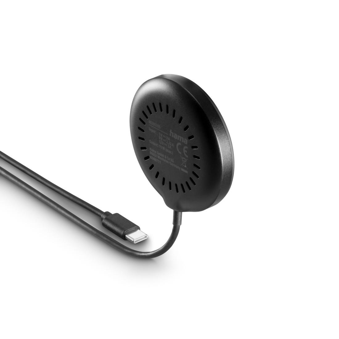 HAMA Wireless Ladegerät Qi2, 15 W, schwarz, für Apple