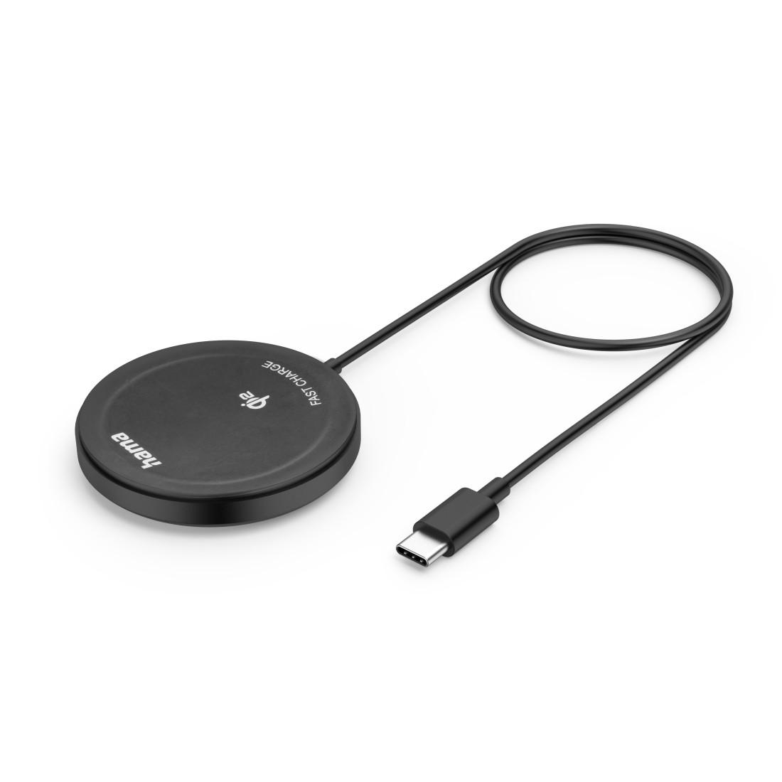 HAMA Wireless Ladegerät Qi2, 15 W, schwarz, für Apple