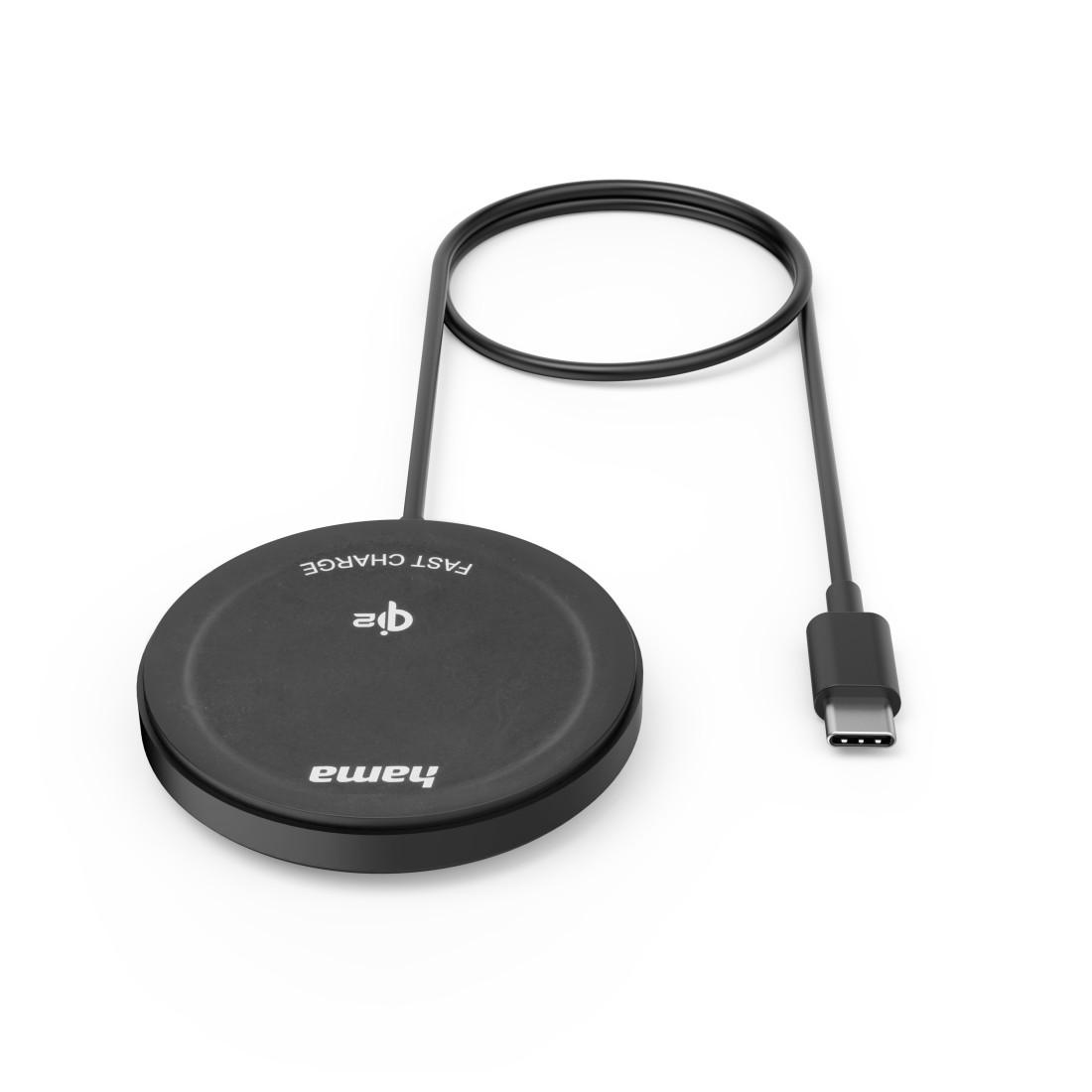 HAMA Wireless Ladegerät Qi2, 15 W, schwarz, für Apple