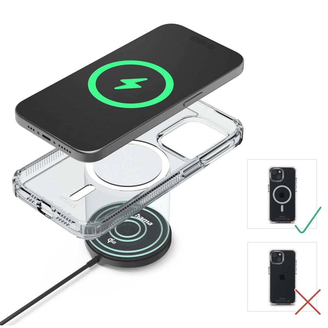 HAMA Wireless Ladegerät Qi2, 15 W, schwarz, für Apple