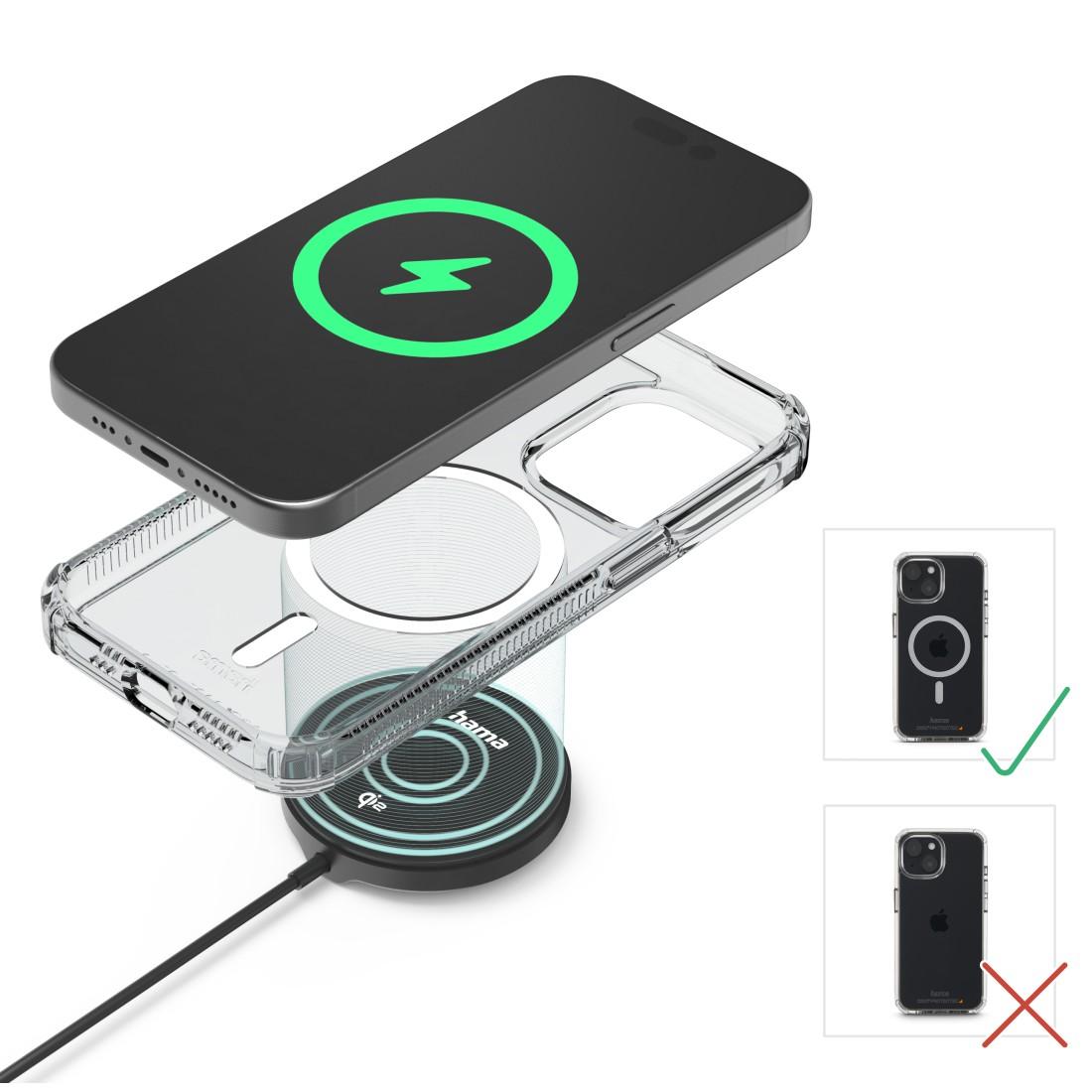 HAMA Wireless Ladegerät Qi2, 15 W, schwarz, für Apple