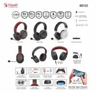 A4tech Bloody МR-590 Геймърски безжични слушалки с микрофон,Bluetooth 3.5мм жак, червен