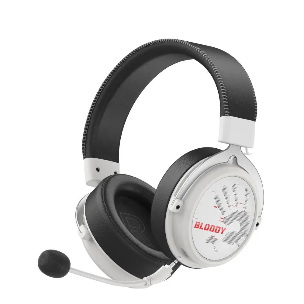A4tech Bloody MR-590 Căști wireless de gaming cu microfon, Bluetooth 3.5mm jack, alb
