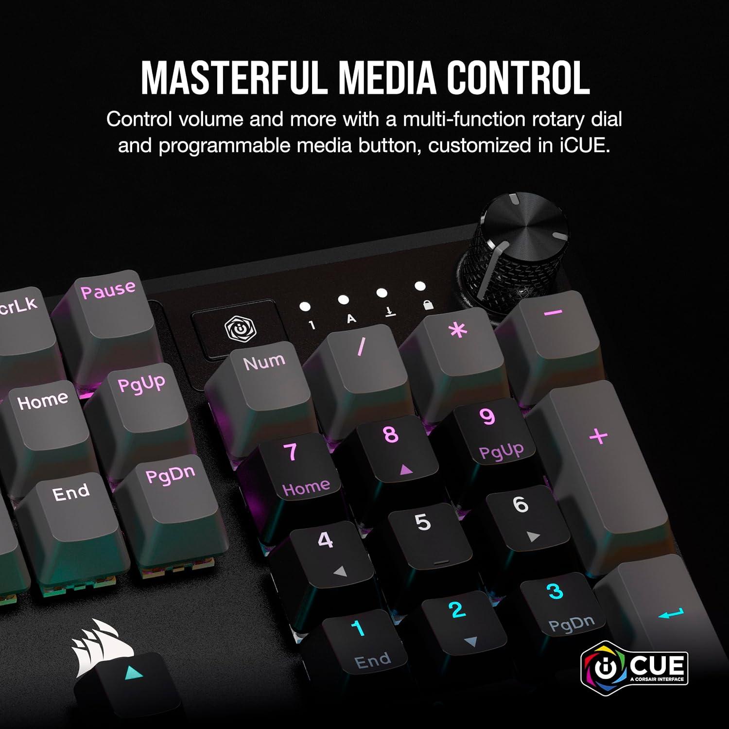 Геймърска механична клавиатура CORSAIR K70 Core RGB Corsair Linear Red Switch - Carbon Gray