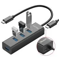 Unitek хъб HUB USB-C 4 port - 4 x USB3.0 Black - Y-3089Z01