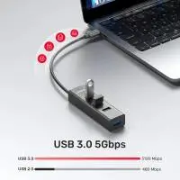 Unitek хъб HUB USB-C 4 port - 4 x USB3.0 Black - Y-3089Z01