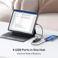 Unitek хъб HUB USB-C 4 port - 4 x USB3.0 Black - Y-3089Z01