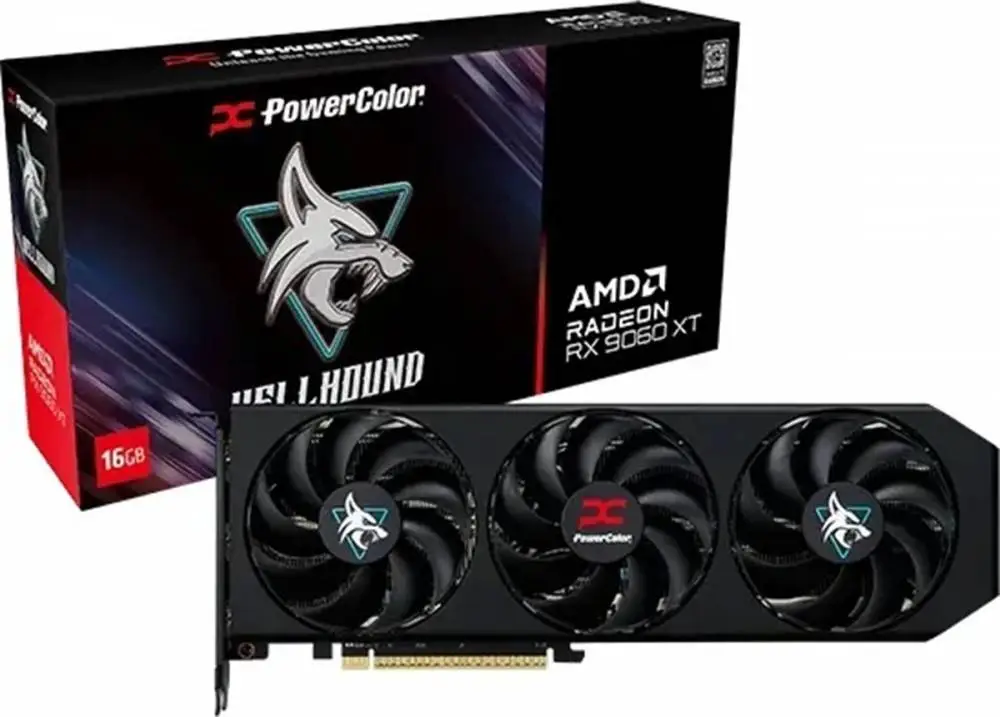 Grafikkarte PowerColor Radeon RX 9060 XT Hellhound OC 16GB GDDR6