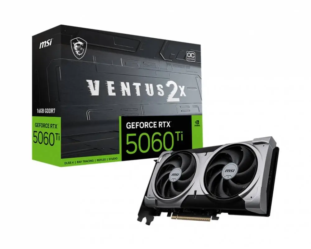 Видео карта MSI GeForce RTX 5060 Ti 16G VENTUS 2X OC PLUS - 912-V535-005