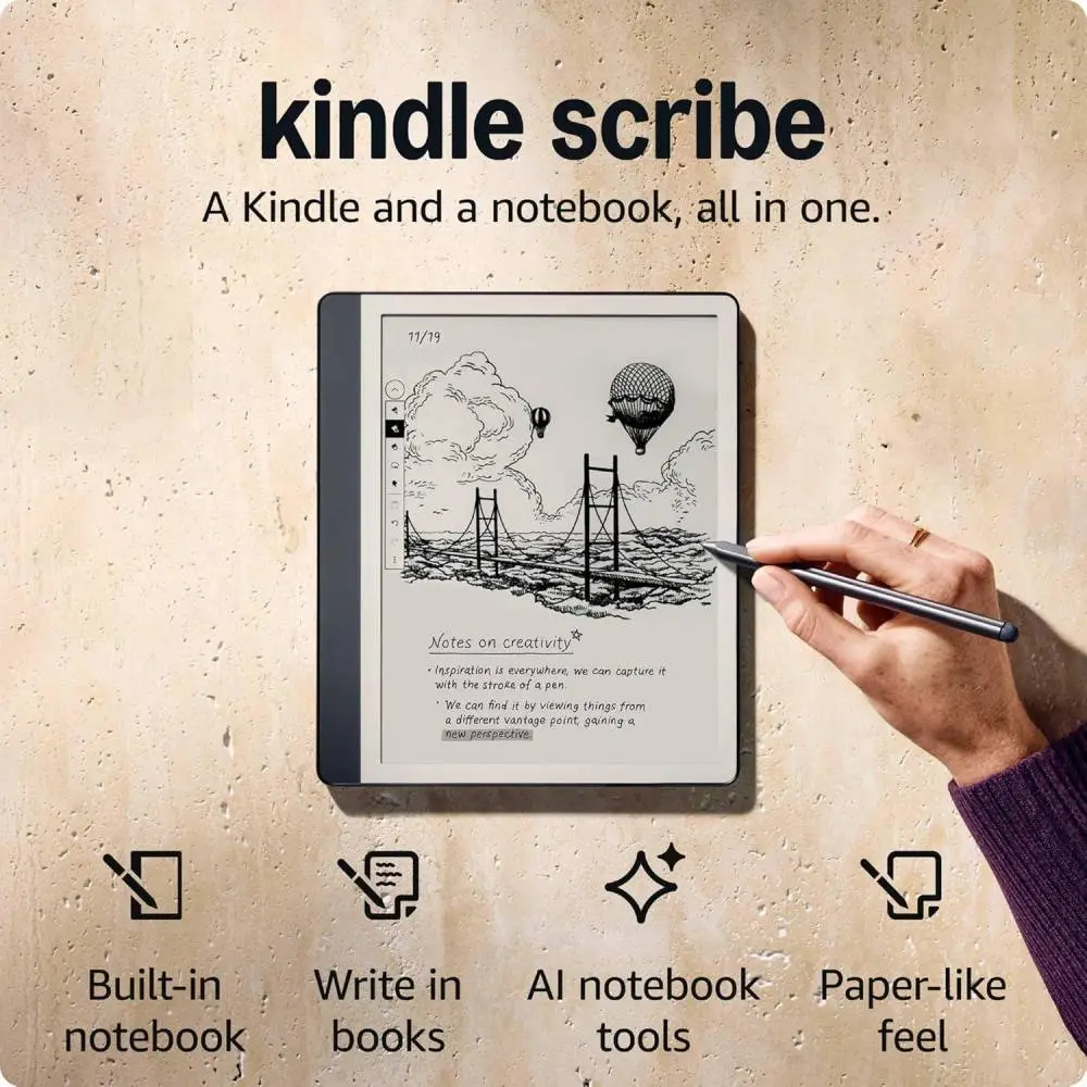 Amazon Kindle Scribe (2024) αναγνώστης 32GB - 10.2" - με Premium Pen, σκούρο γκρι
