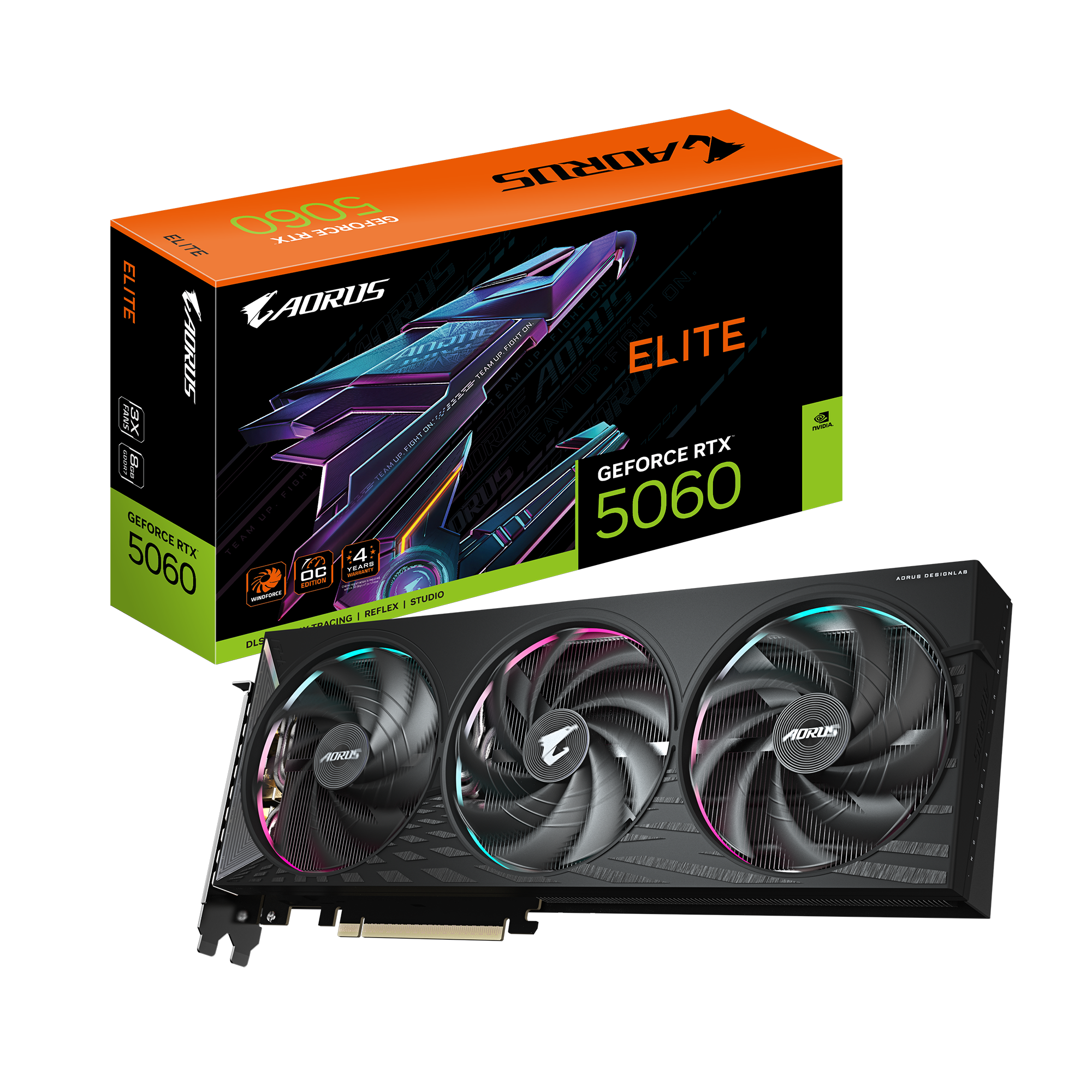 Видео карта Gigabyte GeForce RTX 5060 AORUS ELITE 8GB GDDR7