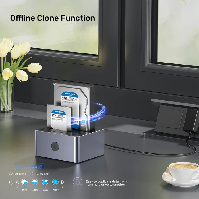Unitek докинг станция Storage - HDD Dock - 2 BAY - Y-3026GY01-EU
