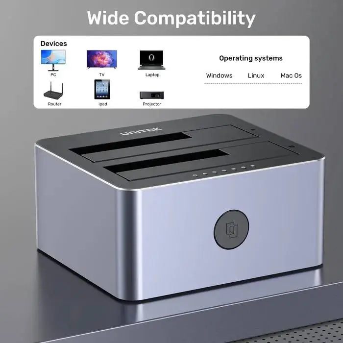 Unitek докинг станция Storage - HDD Dock - 2 BAY - Y-3026GY01-EU