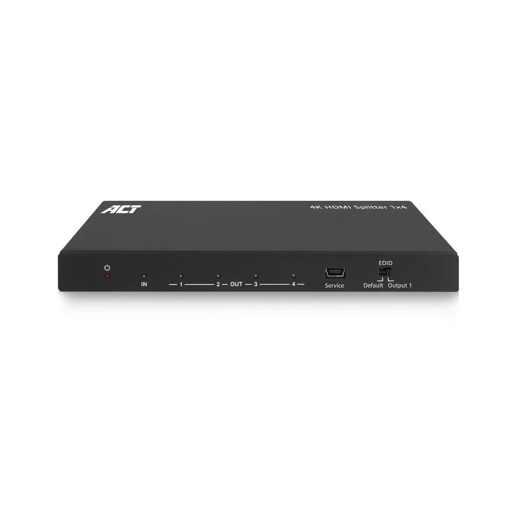 ACT HDMI Сплитер AC7832 4К HDMI сплитер, 1 вход.4 HDMI изхода