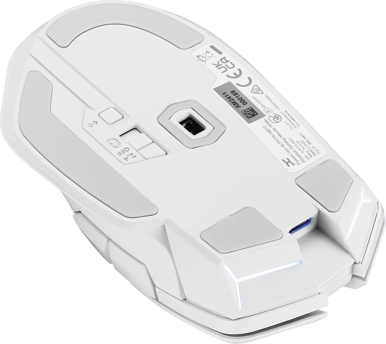 Геймърска безжична мишка PowerColor ALPHYN AM10 - White