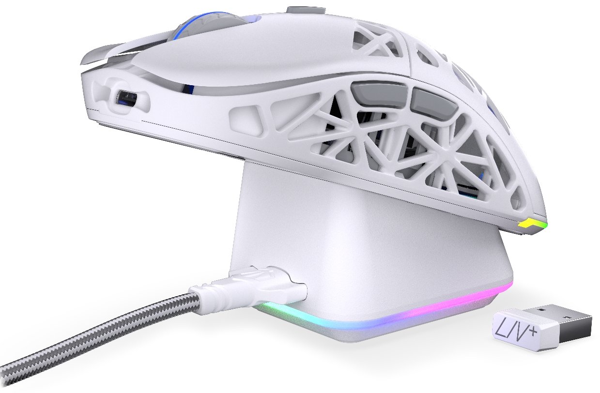 Геймърска безжична мишка ENDORFY LIV Plus Onyx White