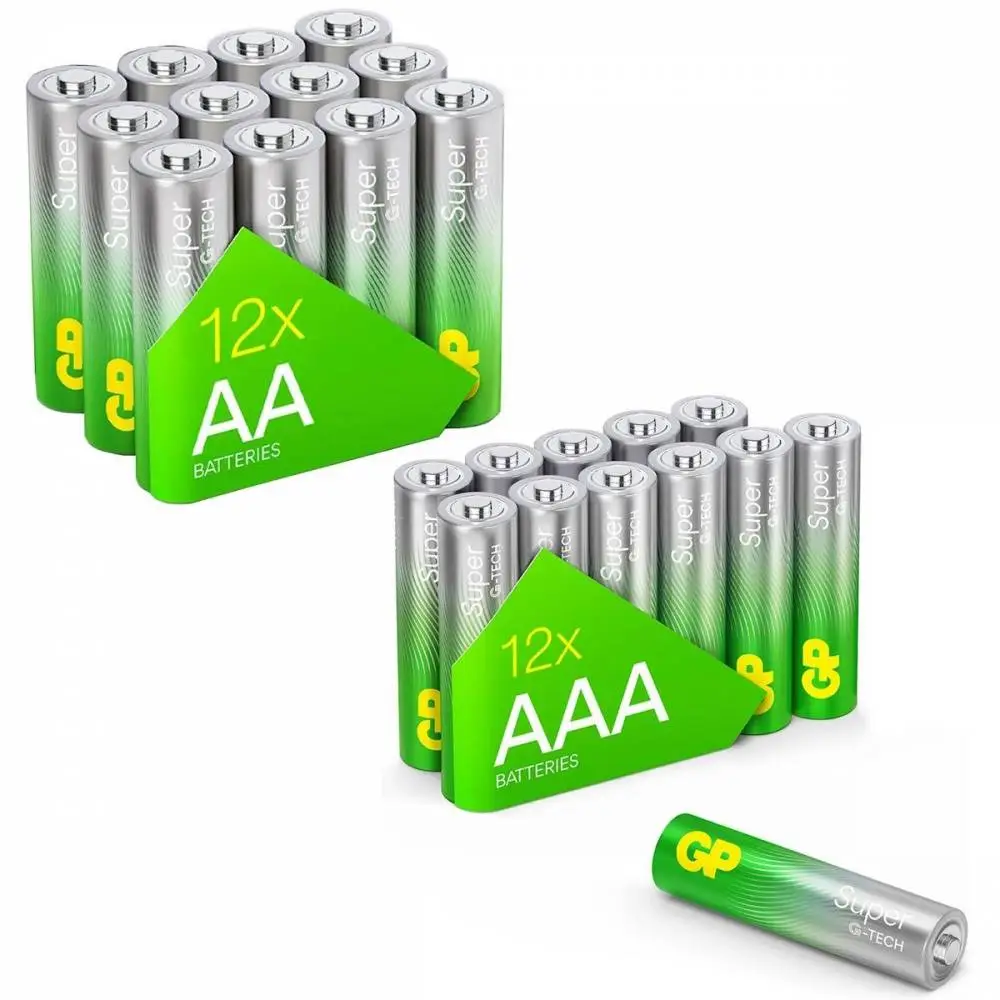 GP SUMMER PACK Pilas alcalinas ULTRA AA x 12 pcs + ULTRA AAA x 12 pcs + Ventilador/ GP BATTERIES