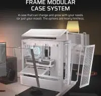 Кутия Corsair FRAME 4000D Modular Mid-Tower White - CC-9011291-WW