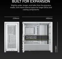 Кутия Corsair FRAME 4000D Modular Mid-Tower White - CC-9011291-WW