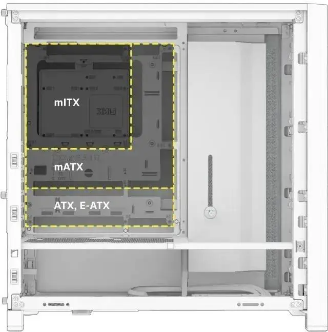 Кутия Corsair FRAME 4000D Modular Mid-Tower White - CC-9011291-WW