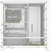 Кутия Corsair FRAME 4000D Modular Mid-Tower White - CC-9011291-WW