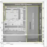 Кутия Corsair FRAME 4000D Modular Mid-Tower White - CC-9011291-WW
