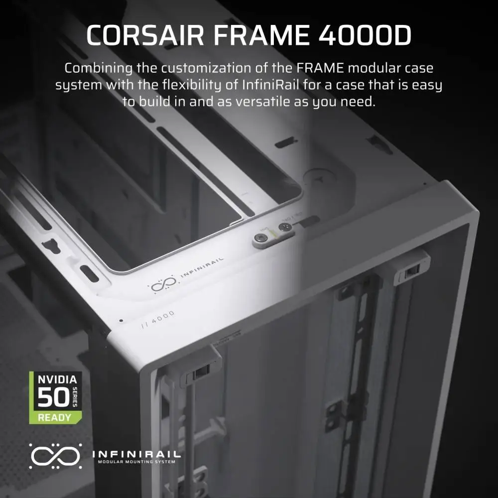 Кутия Corsair FRAME 4000D Modular Mid-Tower Black - CC-9011290-WW