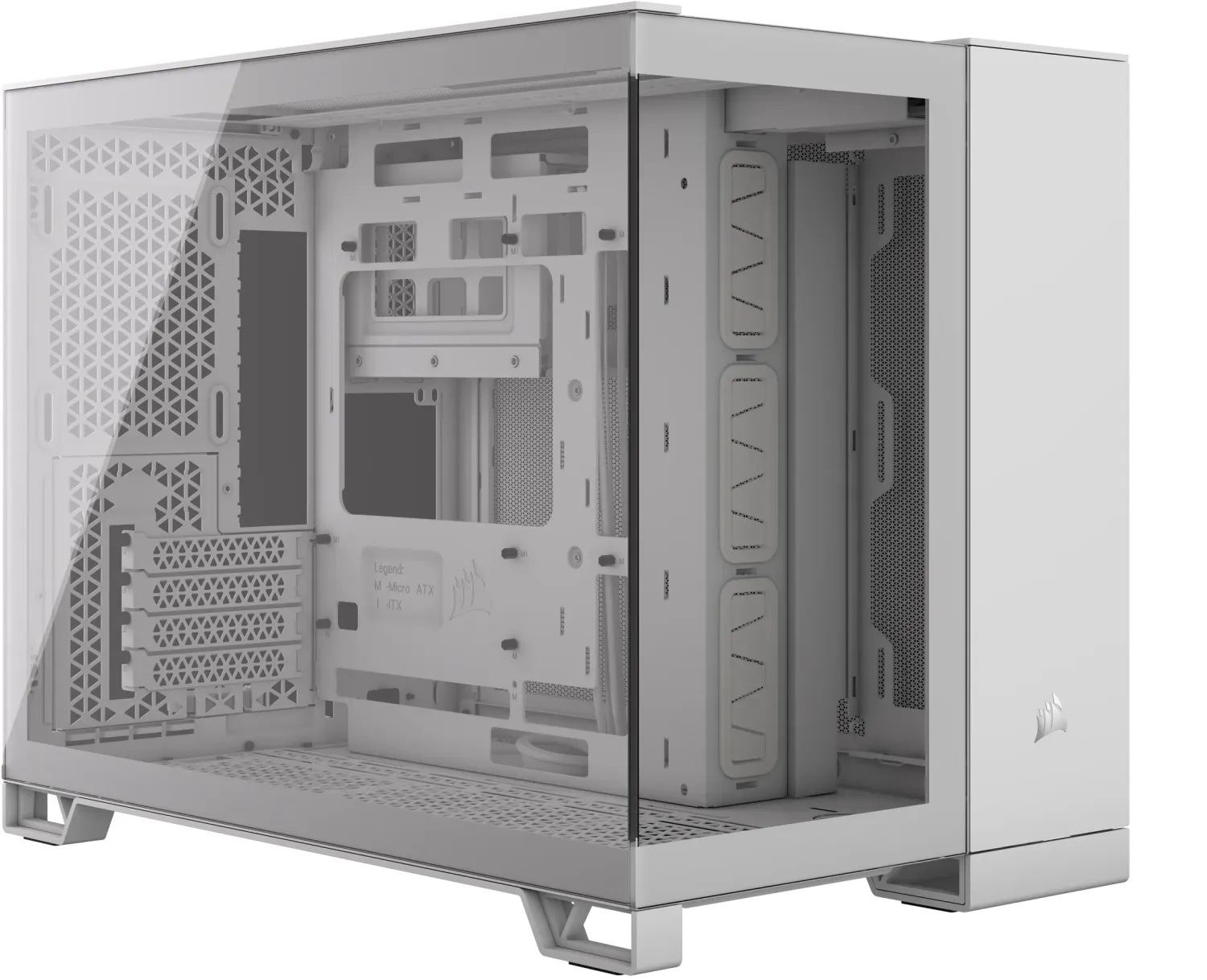 Кутия Corsair 2500X Mid-Tower Dual Chamber PC Case White - CC-9011266-WW