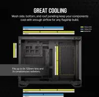 Кутия Corsair 2500X Mid-Tower Dual Chamber PC Case Black - CC-9011265-WW